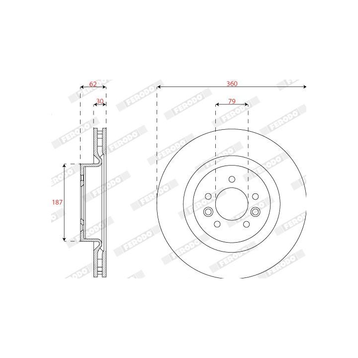 Stabdžių diskas FERODO DDF2635C-1