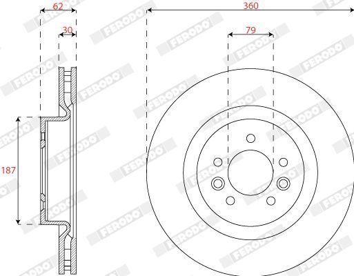 Stabdžių diskas FERODO DDF2635C-1