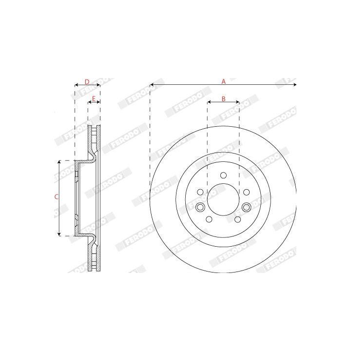 Stabdžių diskas FERODO DDF2635C-1