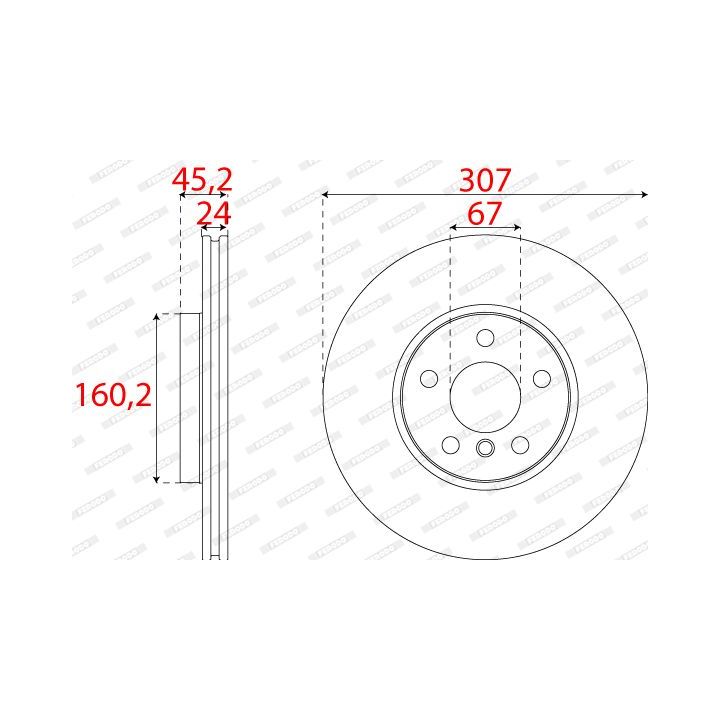 Stabdžių diskas FERODO DDF2637C