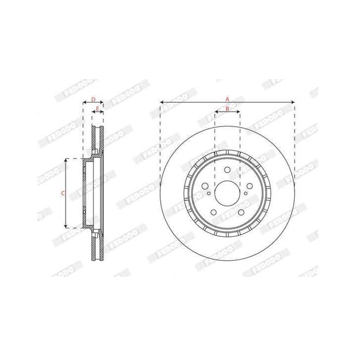 Stabdžių diskas FERODO DDF2645C-1