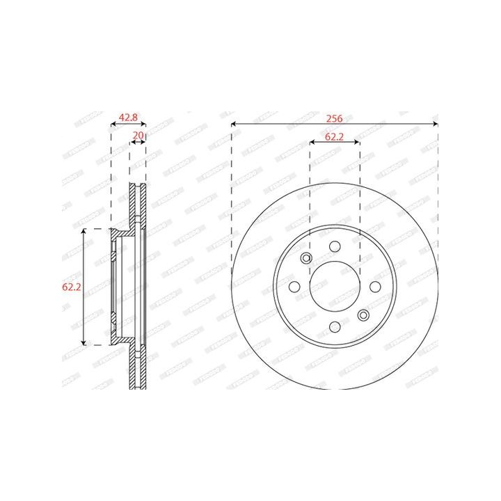 Stabdžių diskas FERODO DDF2660C
