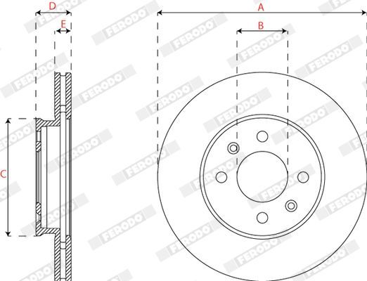 Stabdžių diskas FERODO DDF2660C