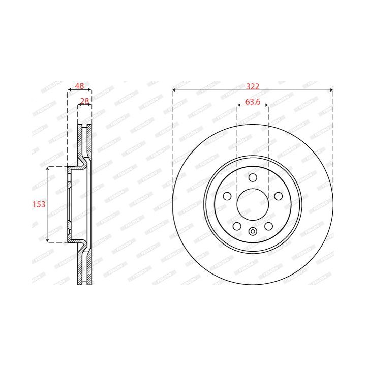 Stabdžių diskas FERODO DDF2693C