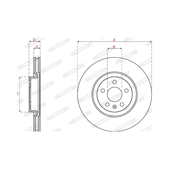 Stabdžių diskas FERODO DDF2693C