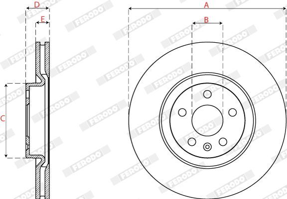 Stabdžių diskas FERODO DDF2693C