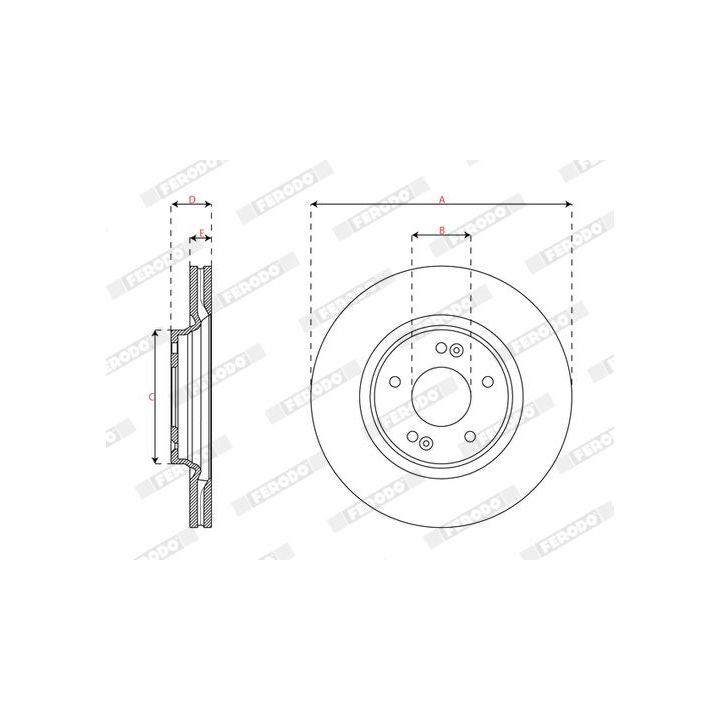 Stabdžių diskas FERODO DDF2718C