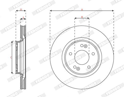Stabdžių diskas FERODO DDF2718C