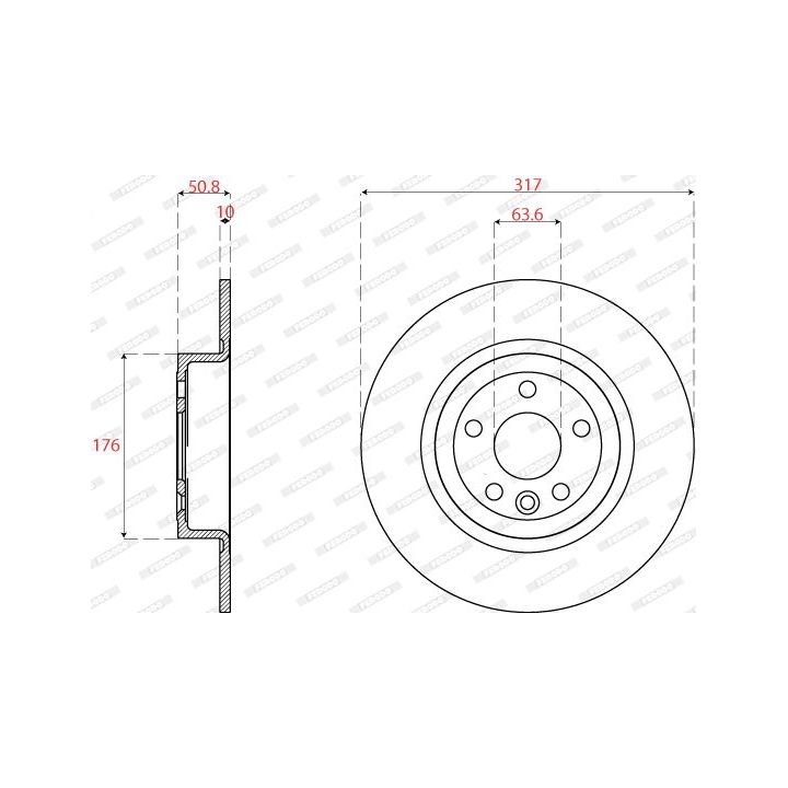 Stabdžių diskas FERODO DDF2771C