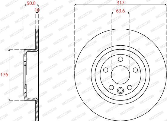 Stabdžių diskas FERODO DDF2771C