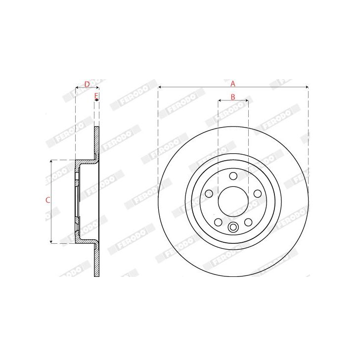 Stabdžių diskas FERODO DDF2771C