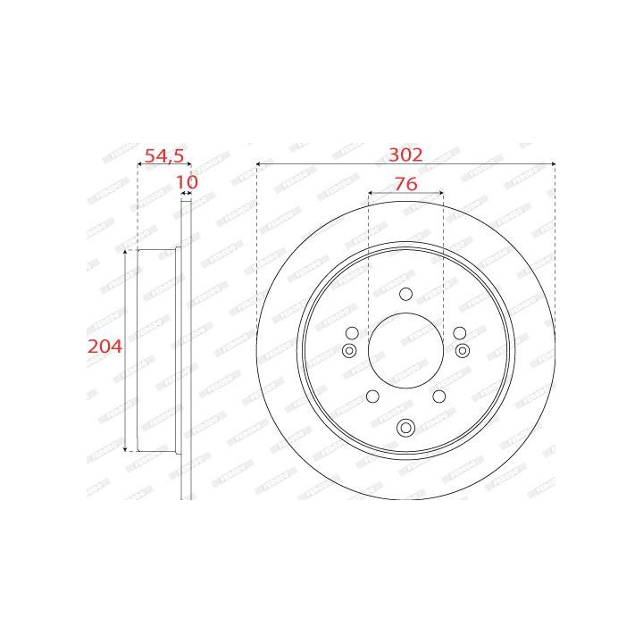 Stabdžių diskas FERODO DDF2772C