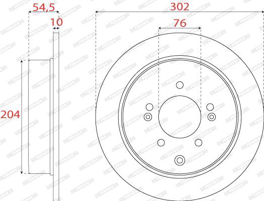 Stabdžių diskas FERODO DDF2772C