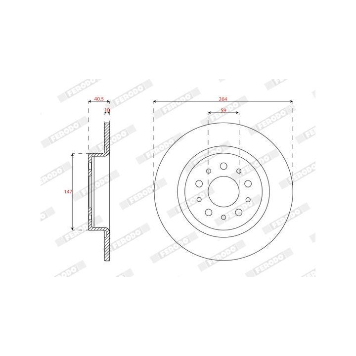 Stabdžių diskas FERODO DDF2778C