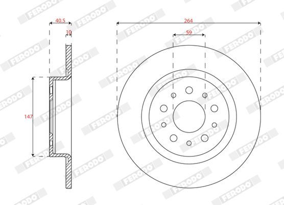 Stabdžių diskas FERODO DDF2778C