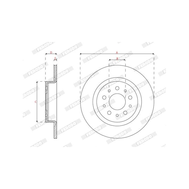 Stabdžių diskas FERODO DDF2778C