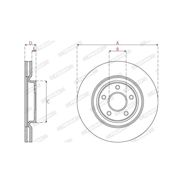 Stabdžių diskas FERODO DDF2785C-1