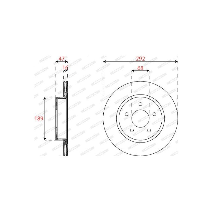 Stabdžių diskas FERODO DDF2786C