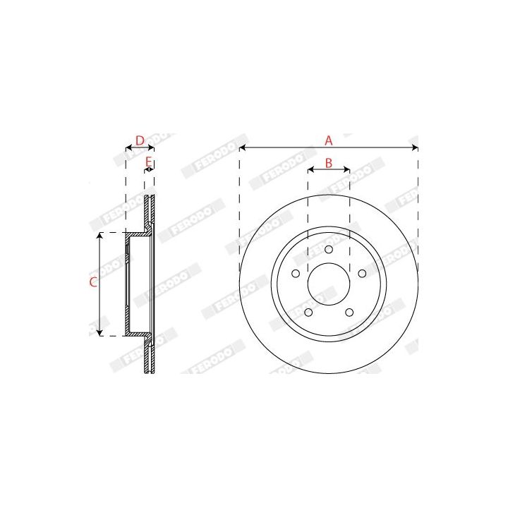 Stabdžių diskas FERODO DDF2786C