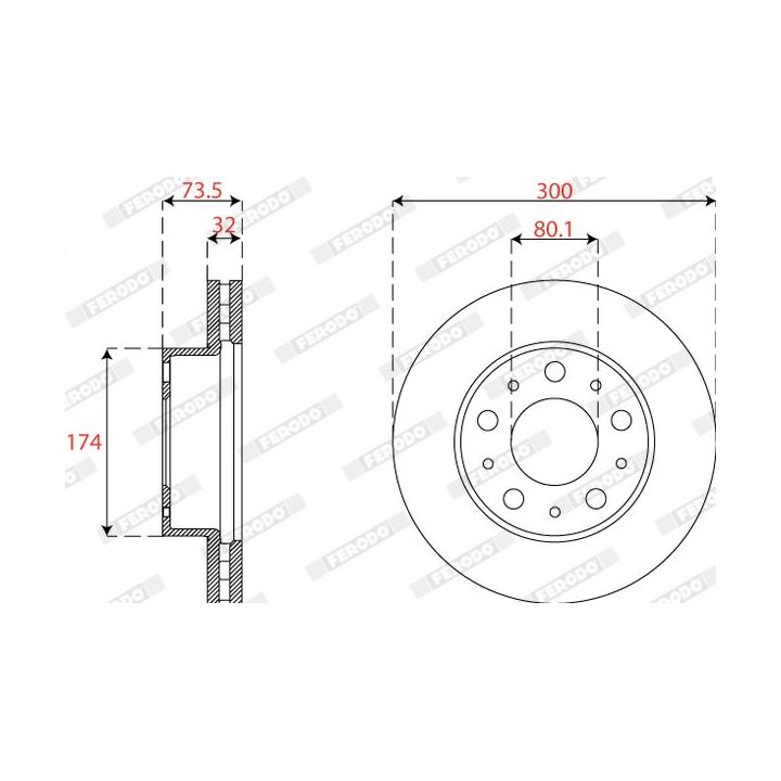 Stabdžių diskas FERODO DDF2795-1
