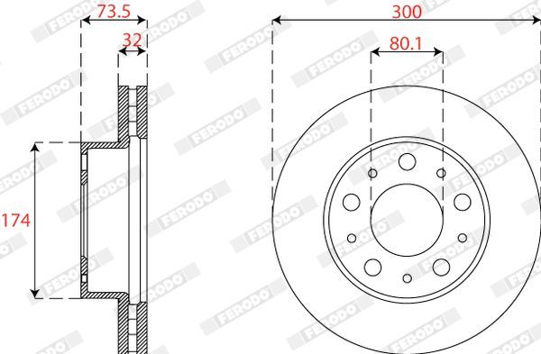 Stabdžių diskas FERODO DDF2795-1