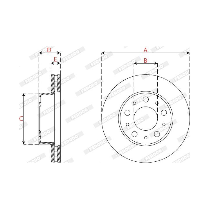 Stabdžių diskas FERODO DDF2795-1