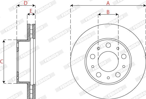 Stabdžių diskas FERODO DDF2795-1