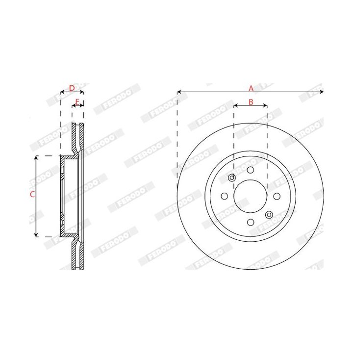 Stabdžių diskas FERODO DDF2819C