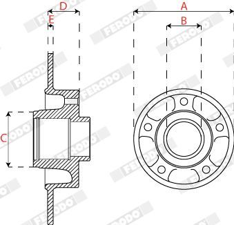 Stabdžių diskas FERODO DDF2820C-1