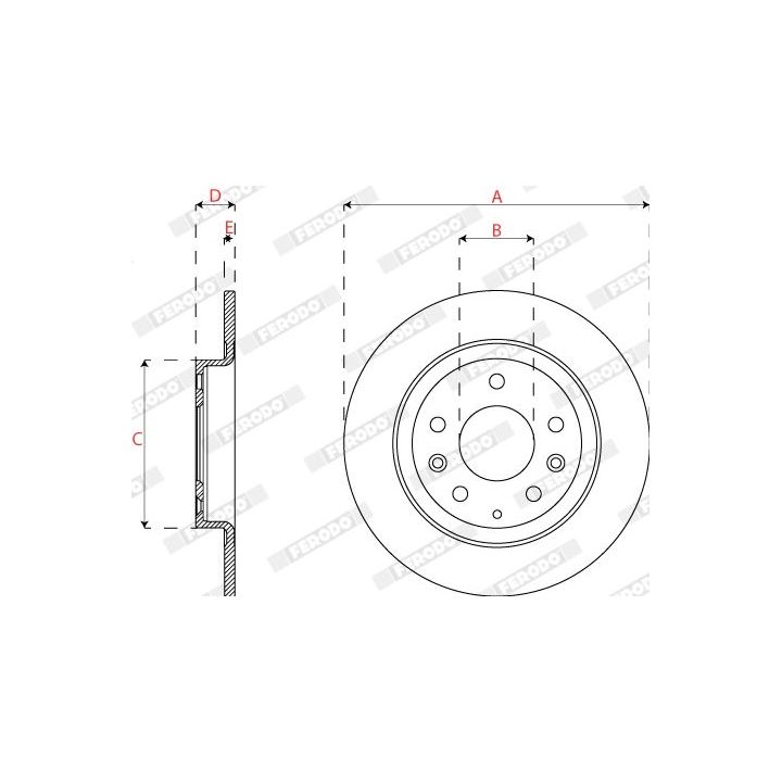 Stabdžių diskas FERODO DDF2823C