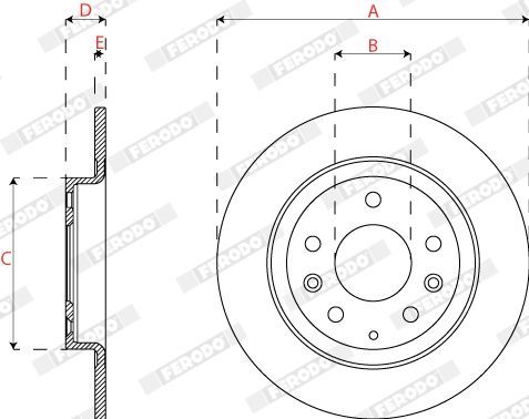 Stabdžių diskas FERODO DDF2823C