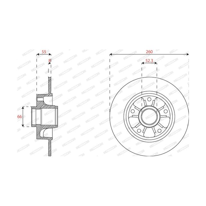 Stabdžių diskas FERODO DDF2824C-1