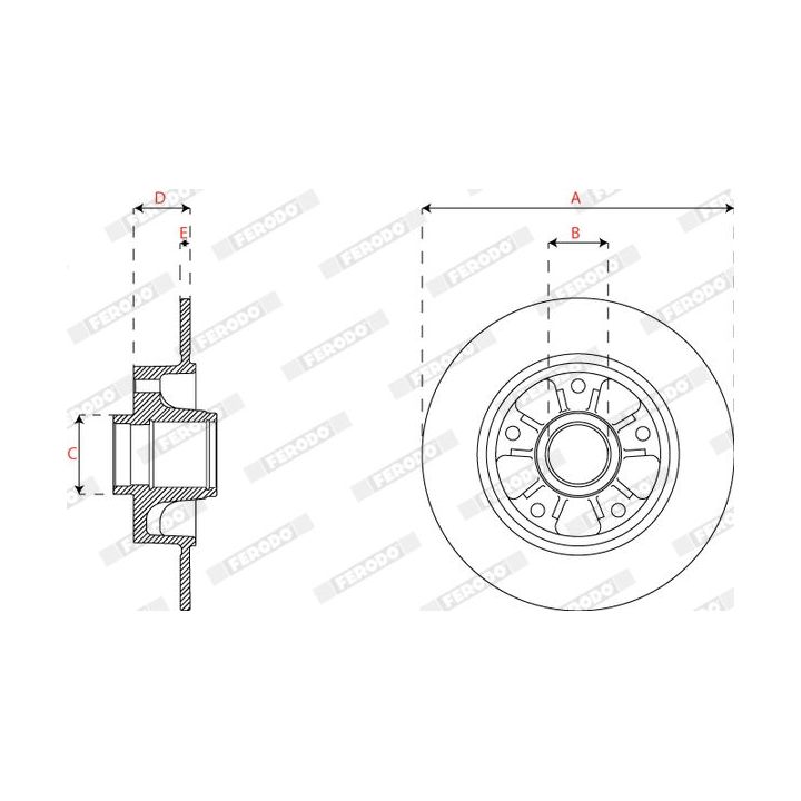 Stabdžių diskas FERODO DDF2824C-1