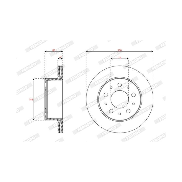 Stabdžių diskas FERODO DDF2850C-1
