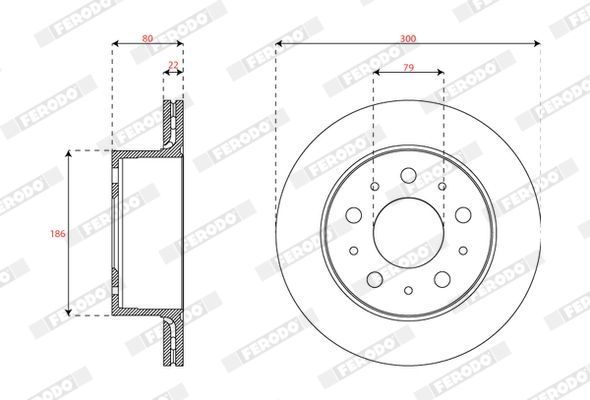 Stabdžių diskas FERODO DDF2850C-1