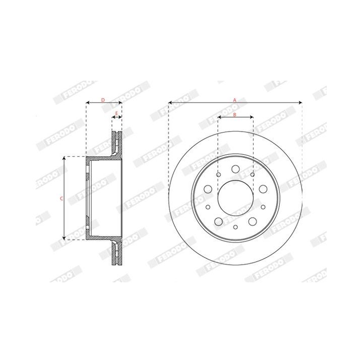 Stabdžių diskas FERODO DDF2850C-1
