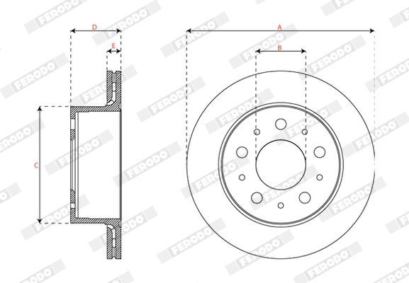 Stabdžių diskas FERODO DDF2850C-1