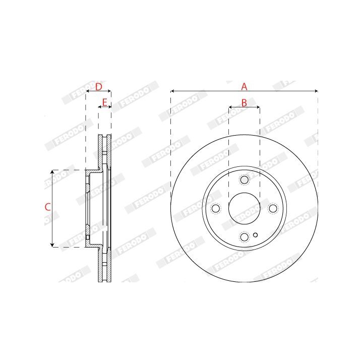 Stabdžių diskas FERODO DDF2861C