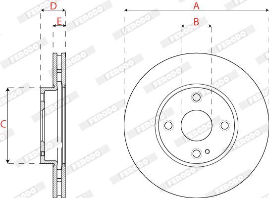 Stabdžių diskas FERODO DDF2861C