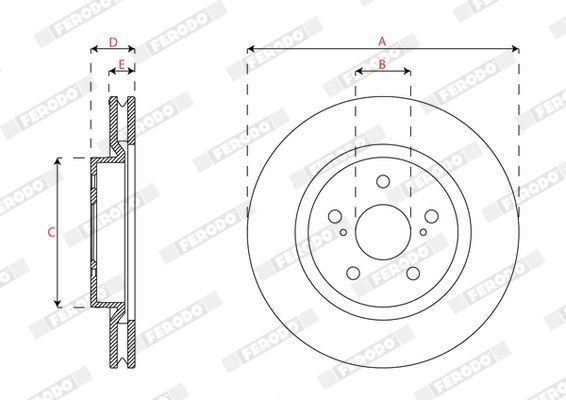 Stabdžių diskas FERODO DDF2925C
