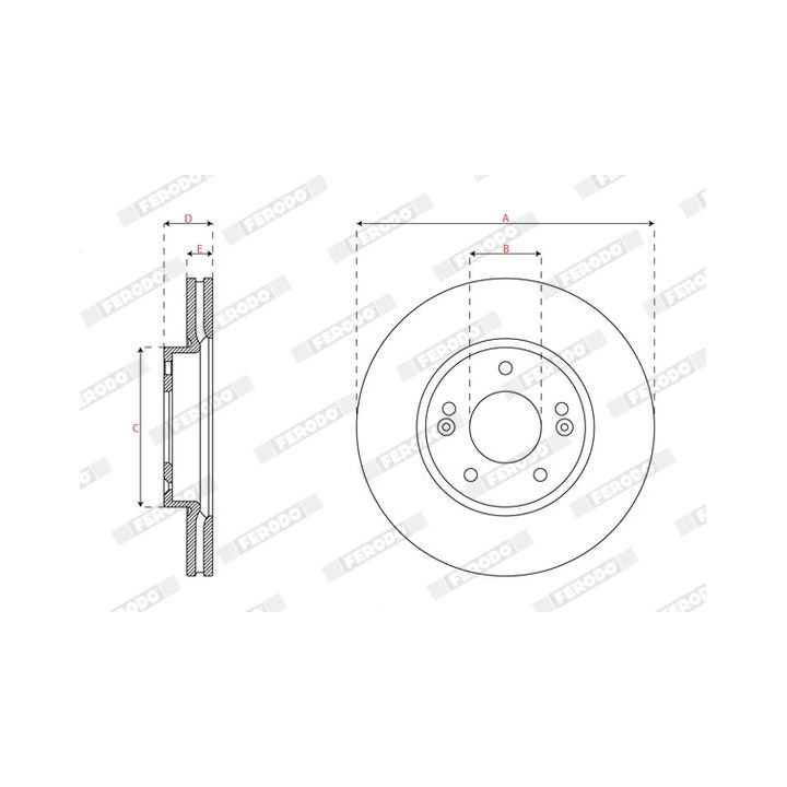 Stabdžių diskas FERODO DDF2928C