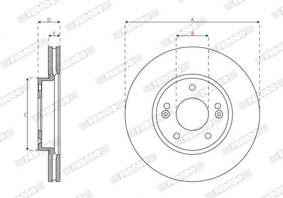 Stabdžių diskas FERODO DDF2928C