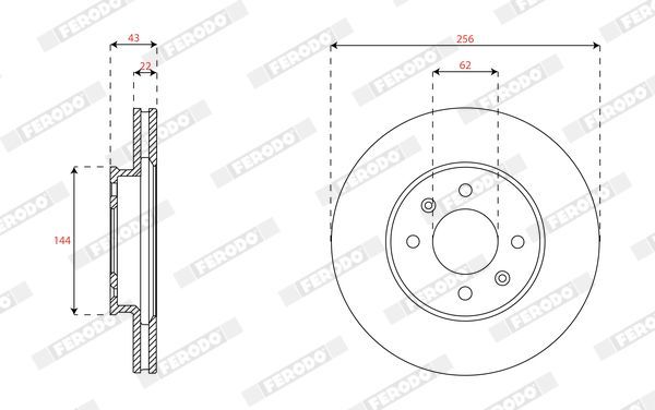 Stabdžių diskas FERODO DDF2982C
