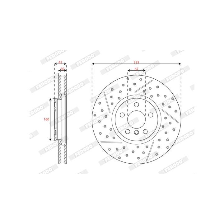 Stabdžių diskas FERODO DDF3023C-1
