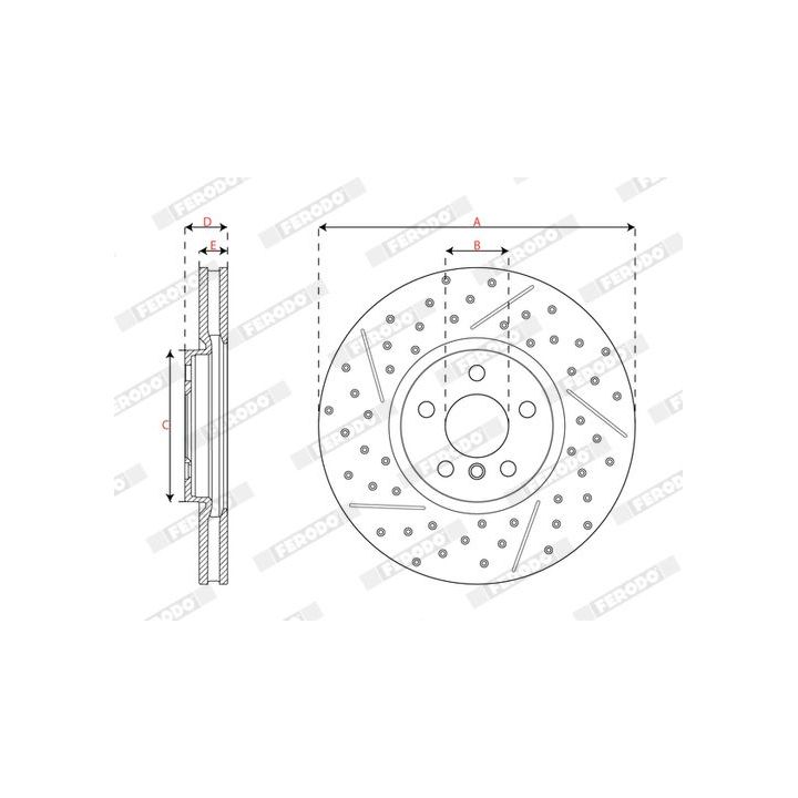 Stabdžių diskas FERODO DDF3023C-1