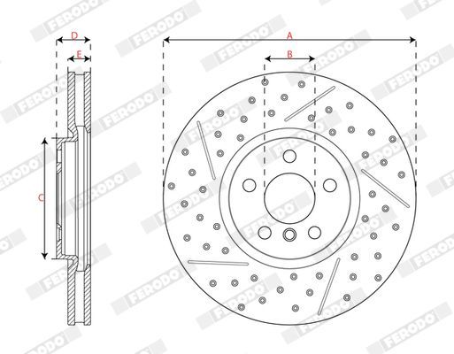 Stabdžių diskas FERODO DDF3023C-1