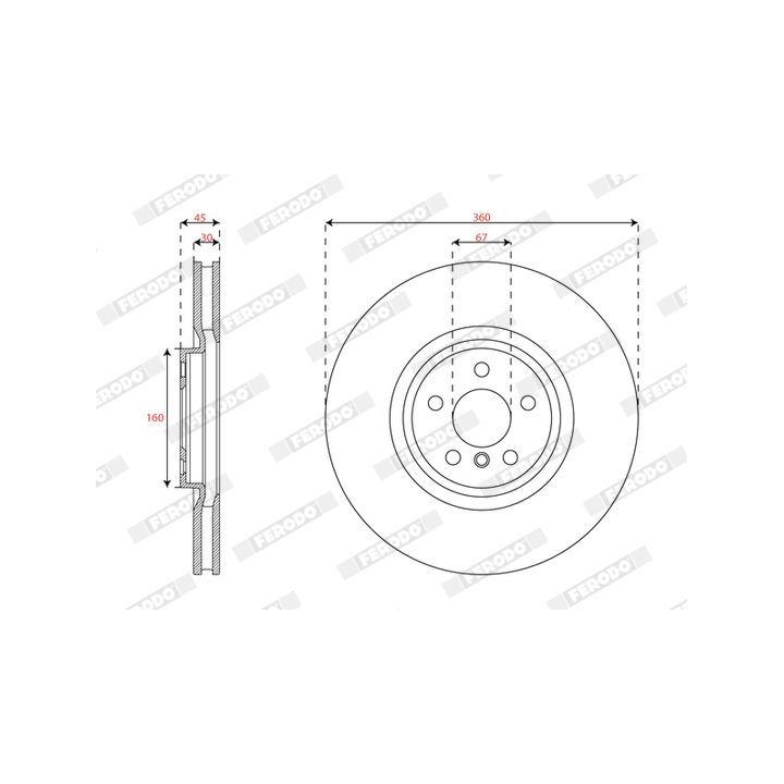 Stabdžių diskas FERODO DDF3025LC-1