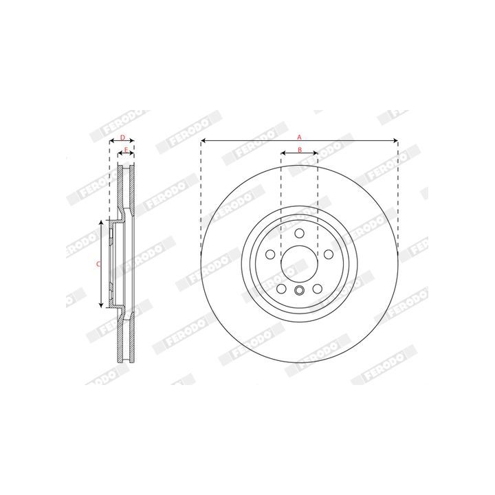 Stabdžių diskas FERODO DDF3025LC-1
