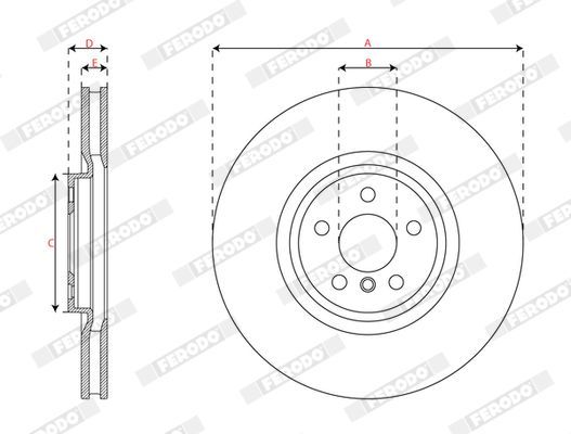 Stabdžių diskas FERODO DDF3025LC-1