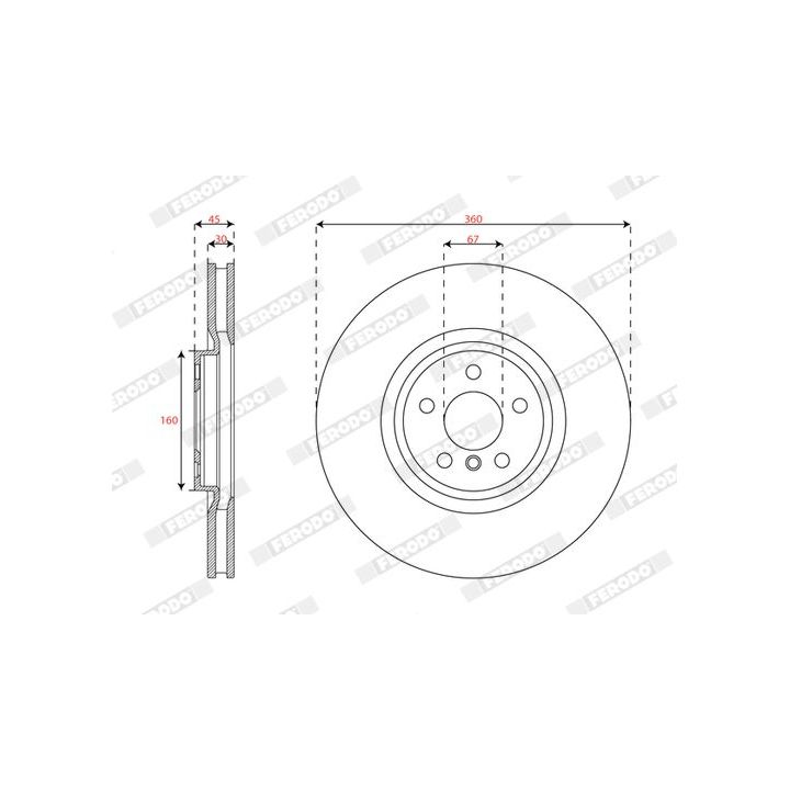 Stabdžių diskas FERODO DDF3025RC-1
